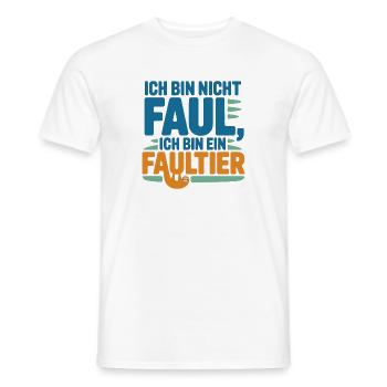 Ich bin nicht faul, ich bin ein Faultier - Männer T-Shirt - Weiß - Vorne - AI Model Male 178 dark (178cm)