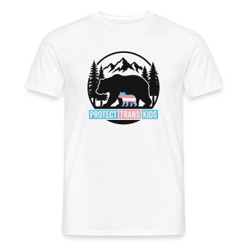 Pride Month LGBT -  Protect Trans Kids - Men's T-Shirt - white - Front - AI Model Male 178 dark (178cm)