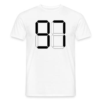 NUMBER 97 Ninety-Seven Gift Digital - Men's T-Shirt - white - Front - AI Model Male 178 dark (178cm)