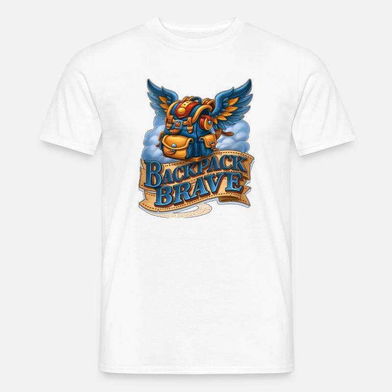 Backpack Brave Magical Flying Winged Bag - Men’s T-shirt - white