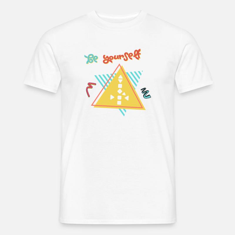 Be Yourself  - Männer T-Shirt - Weiß