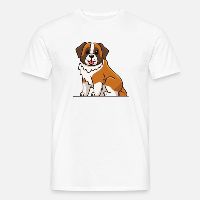 Bernhardiner (Comic) - Männer T-Shirt - Weiß