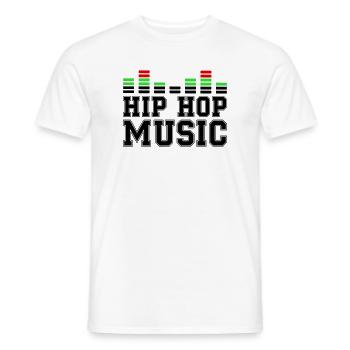 Musique Hip Hop - T-shirt homme - blanc - Devant - AI Model Male 178 dark (178cm)