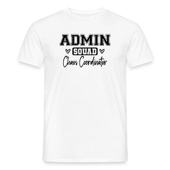 Admin Squad: Farbig Retro Büroteam Geschenk - Männer T-Shirt - Weiß - Vorne - AI Model Male 178 dark (178cm)