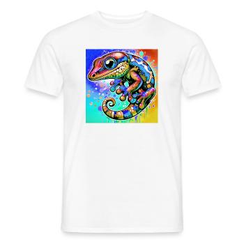 Gecko - Men's T-Shirt - white - Front - AI Model Male 178 dark (178cm)