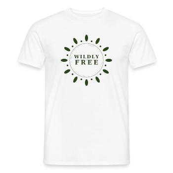 wildly free wreath - Männer T-Shirt - Weiß - Vorne - AI Model Male 178 dark (178cm)