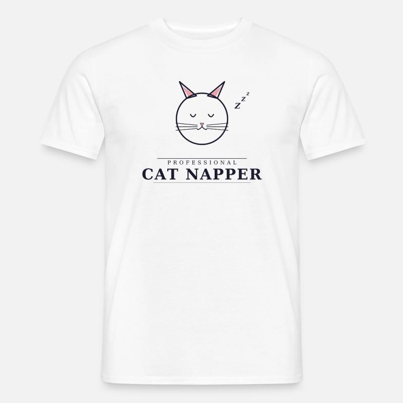 Professional Cat Napper - Men’s T-shirt - white