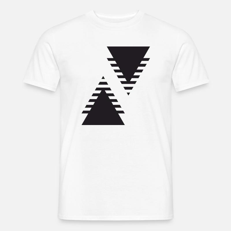 Double triangle Echo - T-shirt homme - blanc
