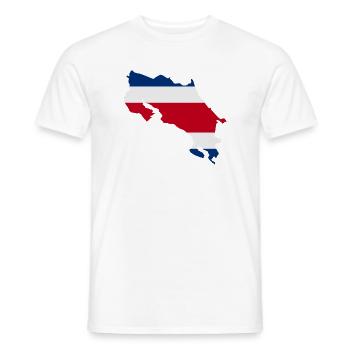 Carte du Costa Rica - T-shirt homme - blanc - Devant - AI Model Male 178 dark (178cm)