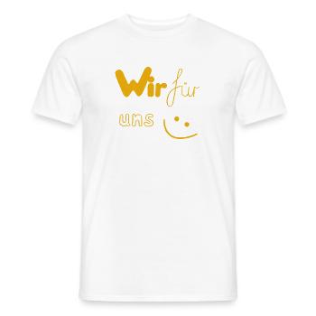 Wir für uns - Männer T-Shirt - Weiß - Vorne - AI Model Male 178 dark (178cm)