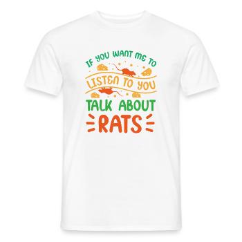 Rat, house rat, rat owner, rat lover - Men's T-Shirt - white - Front - AI Model Male 178 dark (178cm)