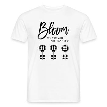 Bloom - Männer T-Shirt - Weiß - Vorne - AI Model Male 178 dark (178cm)