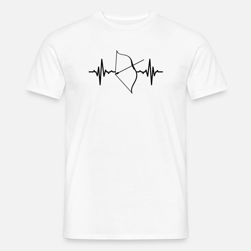 Kompositbogen Herzlinie - Männer T-Shirt - Weiß