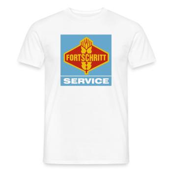Fortschritt_DDR_Service_3 - Männer T-Shirt - Weiß - Vorne - AI Model Male 178 dark (178cm)