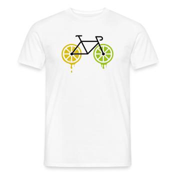 bike lemon - Men's T-Shirt - white - Front - AI Model Male 178 dark (178cm)
