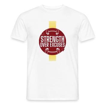 Stärke übertrifft Apologie - Männer T-Shirt - Weiß - Vorne - AI Model Male 178 dark (178cm)