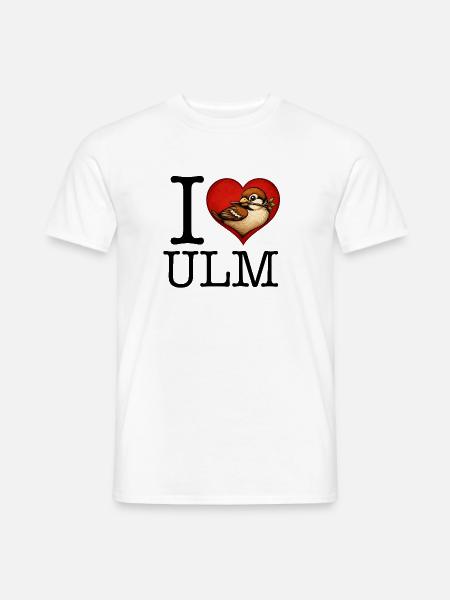 Ulm Motiv 6 Ulmer Spatz I Love Ulm Design - Männer T-Shirt - Weiß
