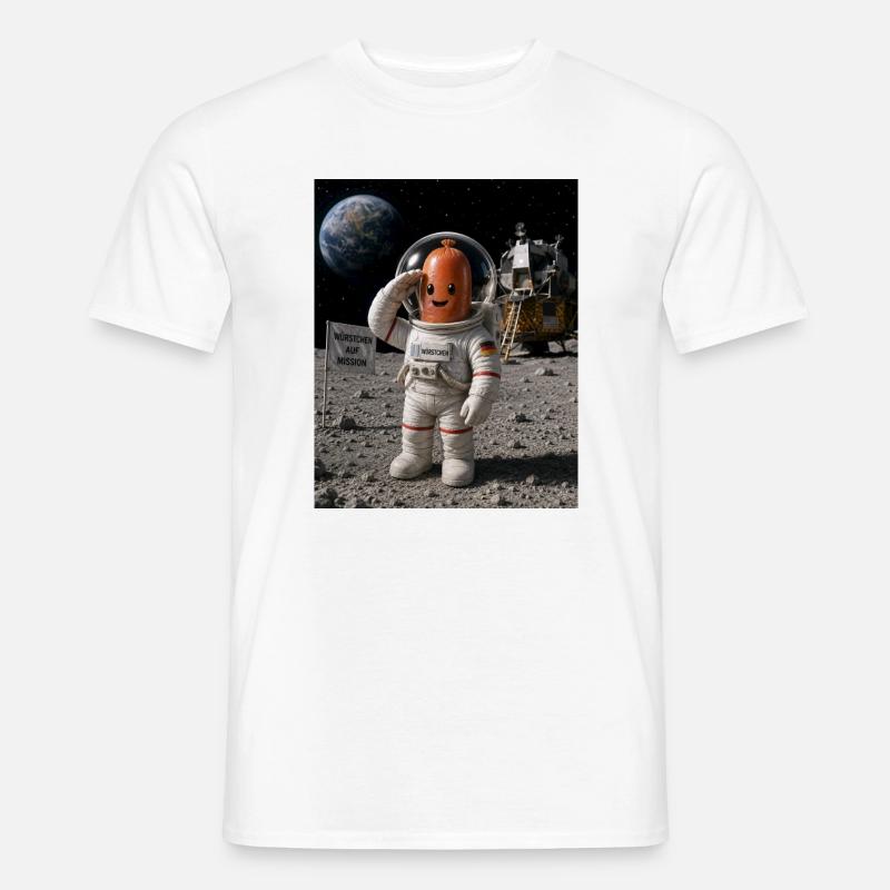 Astronaut Würstchen 2 - Männer T-Shirt - Weiß
