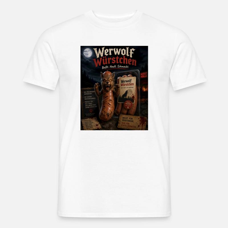 Werwolf Würstchen  - Männer T-Shirt - Weiß