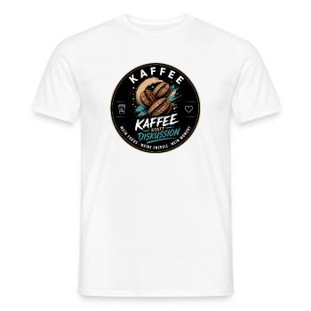 Kaffee Diskussion - modern - Männer T-Shirt - Weiß - Vorne - AI Model Male 178 dark (178cm)