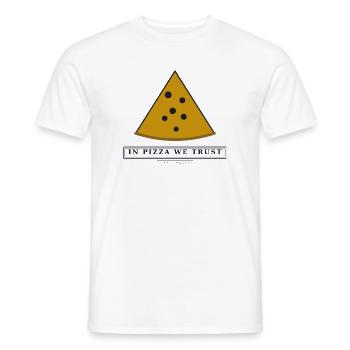 in pizza we trust - Männer T-Shirt - Weiß - Vorne - AI Model Male 178 dark (178cm)