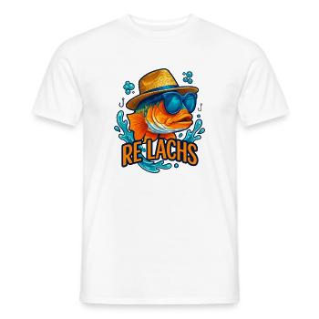 Relachs Lustiger Lachs Fisch Angler Relaxen - Männer T-Shirt - Weiß - Vorne - AI Model Male 178 dark (178cm)