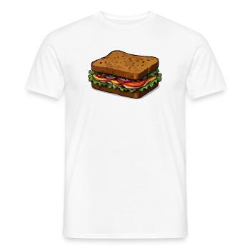 Sandwich illustration - Men's T-Shirt - white - Front - AI Model Male 178 dark (178cm)