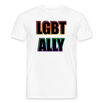 LGBTQ Ally Pride - Men's T-Shirt - white - Front - AI Model Male 178 dark (178cm)