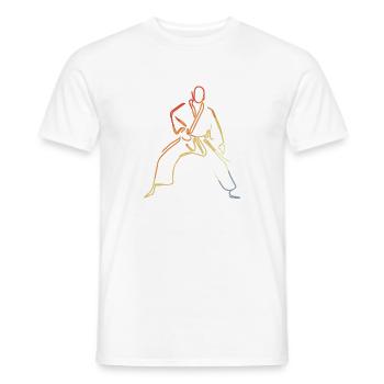 Judoka Skizze Vintage Look - Männer T-Shirt - Weiß - Vorne - AI Model Male 178 dark (178cm)