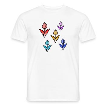 Fleur - T-shirt homme - blanc - Devant - AI Model Male 178 dark (178cm)