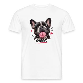 Ambiance Bouledogue Français Drôle - T-shirt homme - blanc - Devant - AI Model Male 178 dark (178cm)