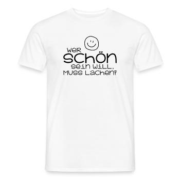 Schön - Männer T-Shirt - Weiß - Vorne - AI Model Male 178 dark (178cm)