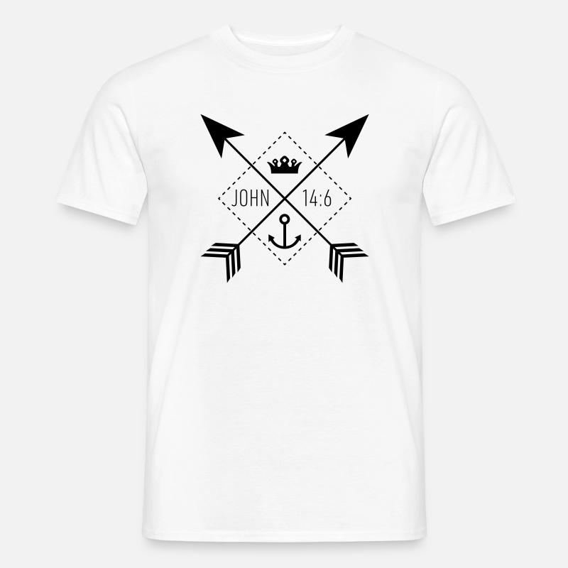 Sign John14:6 - Männer T-Shirt - Weiß