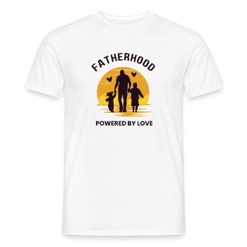 La paternité portée par l’amour - T-shirt homme - blanc - Devant - AI Model Male 178 dark (178cm)