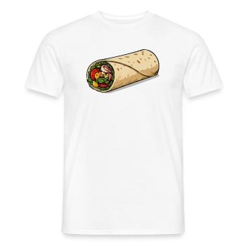 Wrap de burrito coloré - T-shirt homme - blanc - Devant - AI Model Male 178 dark (178cm)