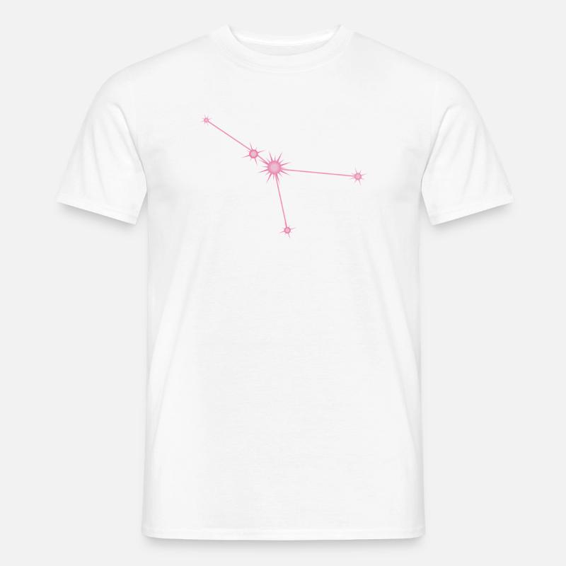 Krebsstern Sternbild Sternzeichen Pastellrosa - Männer T-Shirt - Weiß