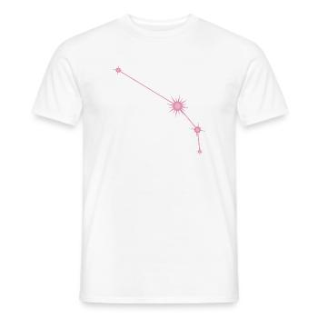 Widderstern Sternbild Tierkreiszeichen Pastellrosa - Männer T-Shirt - Weiß - Vorne - AI Model Male 178 dark (178cm)