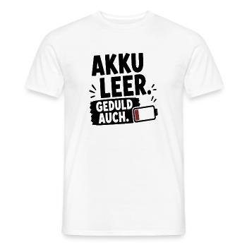 Akku leer - Männer T-Shirt - Weiß - Vorne - AI Model Male 178 dark (178cm)