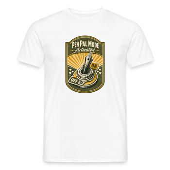 Brieffreund-Modus an | Pen Pal - Männer T-Shirt - Weiß - Vorne - AI Model Male 178 dark (178cm)