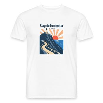 Cap de Formentor Dawn Road Cycling Mallorca Ride - Männer T-Shirt - Weiß - Vorne - AI Model Male 178 dark (178cm)
