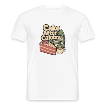 Cake After Calobra Mallorca Road Cycling Humor - Männer T-Shirt - Weiß - Vorne - AI Model Male 178 dark (178cm)