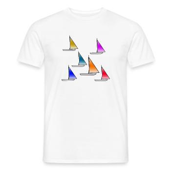 Voile - T-shirt homme - blanc - Devant - AI Model Male 178 dark (178cm)