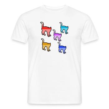 félin - T-shirt homme - blanc - Devant - AI Model Male 178 dark (178cm)