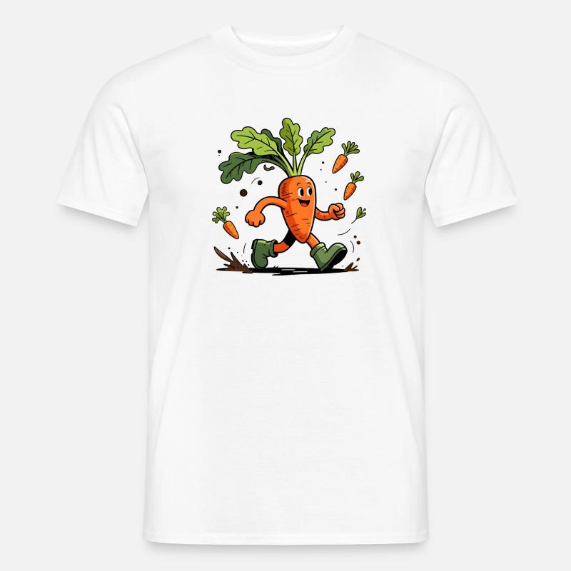 Spaßiger dynamischer Karottengärtner - Männer T-Shirt - Weiß
