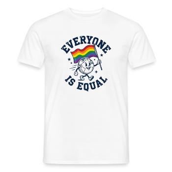 LGBTQ Pride Month - Everyone is Equal - Men's T-Shirt - white - Front - AI Model Male 178 dark (178cm)