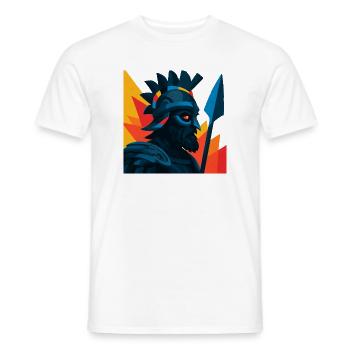 Griechisch-spartanischer Krieger - Männer T-Shirt - Weiß - Vorne - AI Model Male 178 dark (178cm)