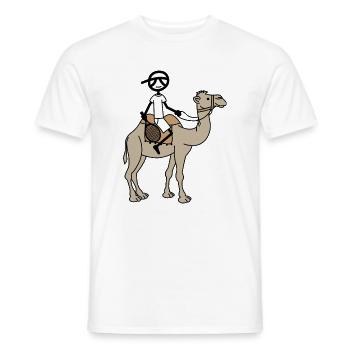 Pallino d’Arabie - T-shirt homme - blanc - Devant - AI Model Male 178 dark (178cm)