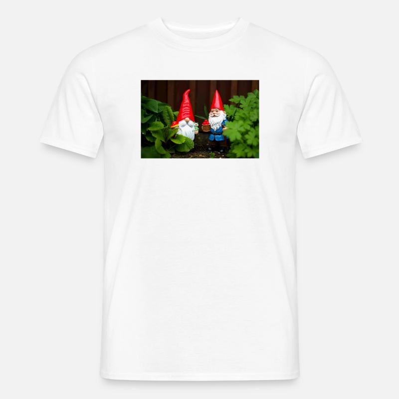 Garten Gnomenfreude - Männer T-Shirt - Weiß