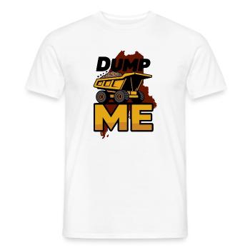 Dump Me: Bold Dump Truck Graphic - Men's T-Shirt - white - Front - AI Model Male 178 dark (178cm)
