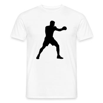 boxer - Men's T-Shirt - white - Front - AI Model Male 178 dark (178cm)